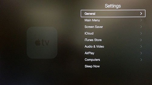 Parametrlər Apple TV Pre