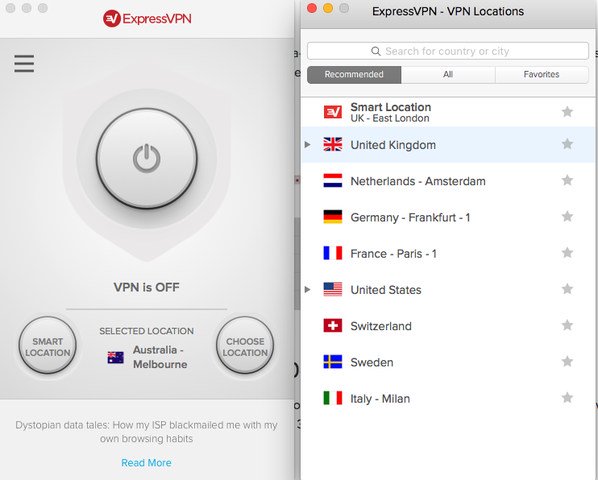 Tercih VPN Yerinizi seçin