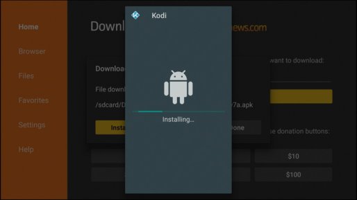 Installeer Kodi Downloader