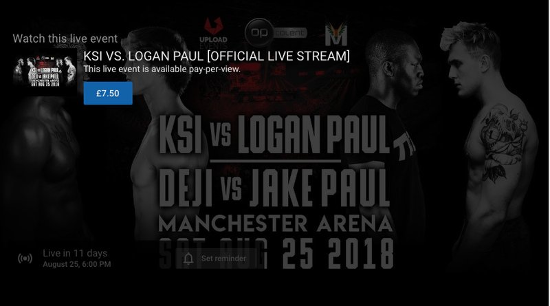 KSI vs Logan Paul PPV
