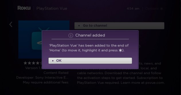 تمت إضافة قناة PlayStation Vue