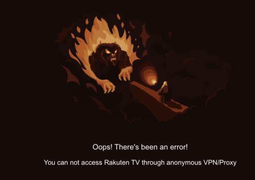Rakuten VPN-blok